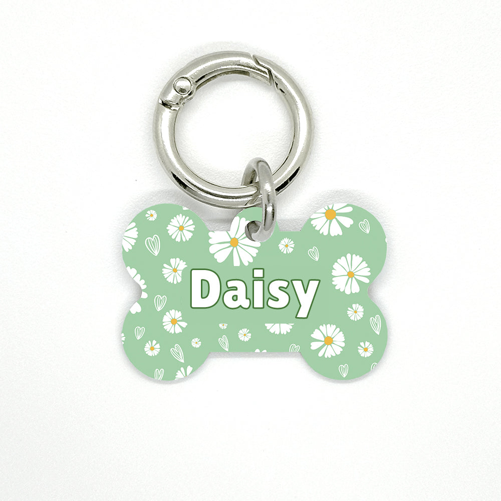 Green Daisy Pet ID Tag - DogMe