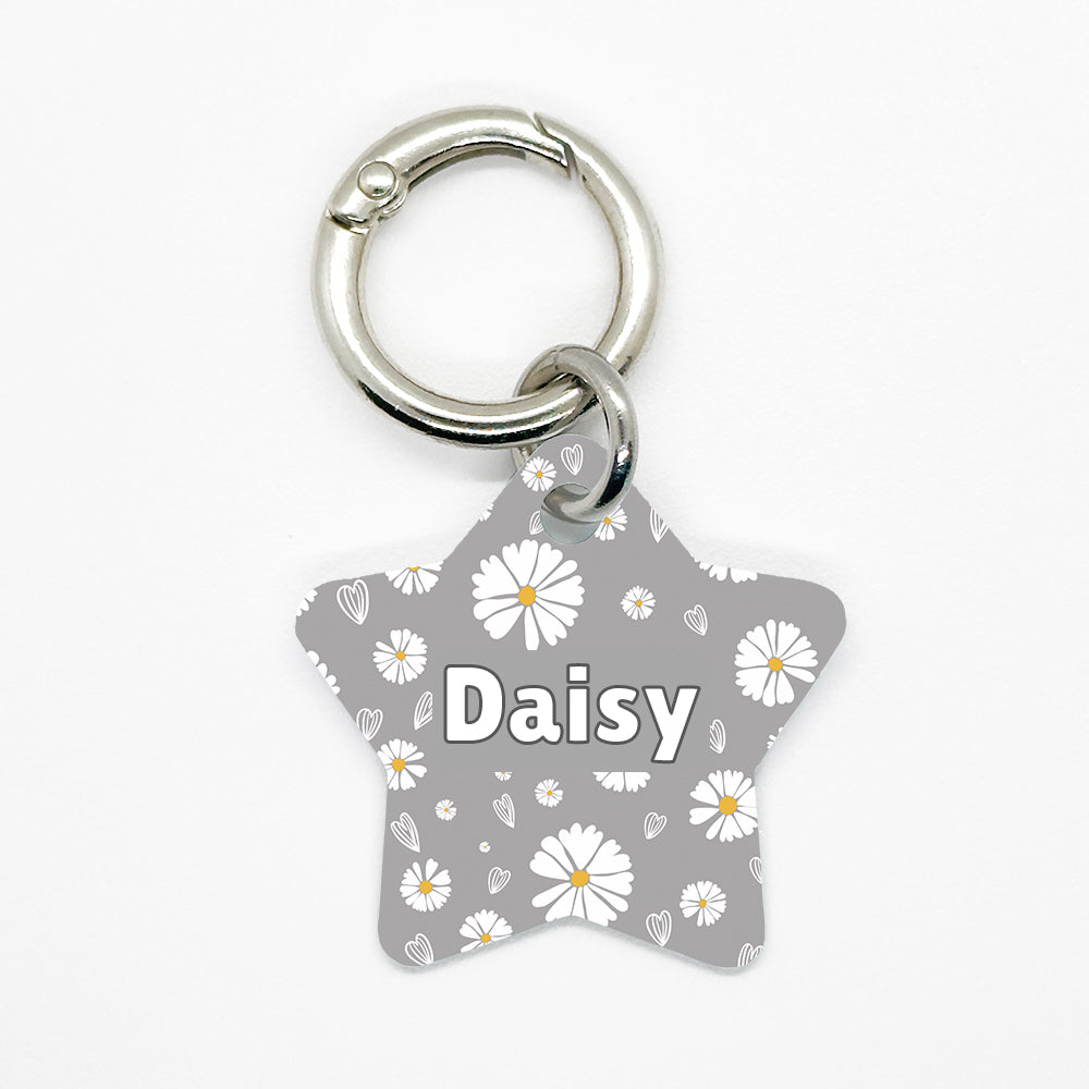 Grey Daisy Pet ID Tag - DogMe