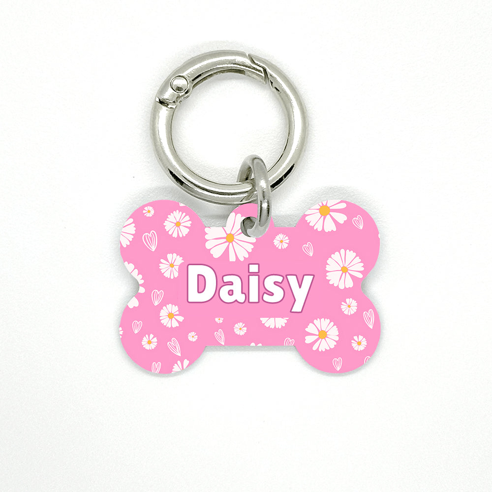 Pink Daisy Pet ID Tag - DogMe