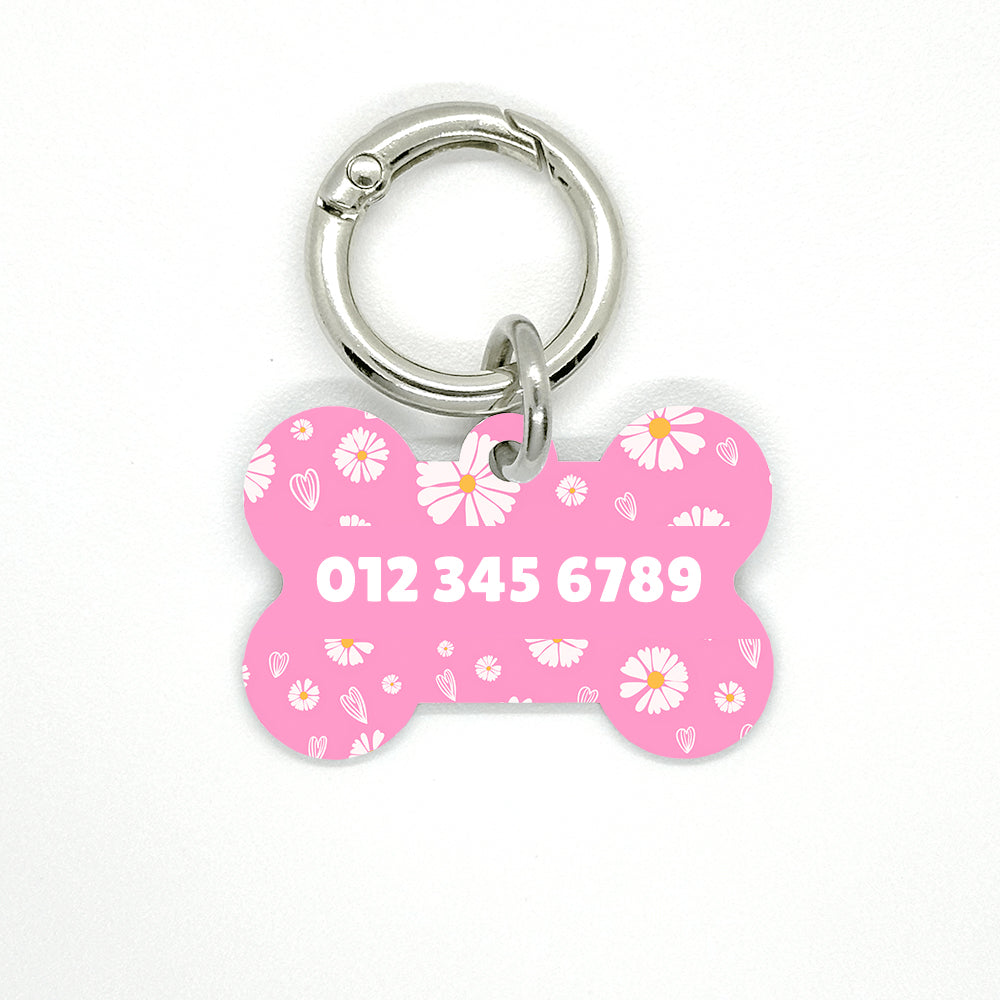 Pink Daisy Pet ID Tag - DogMe
