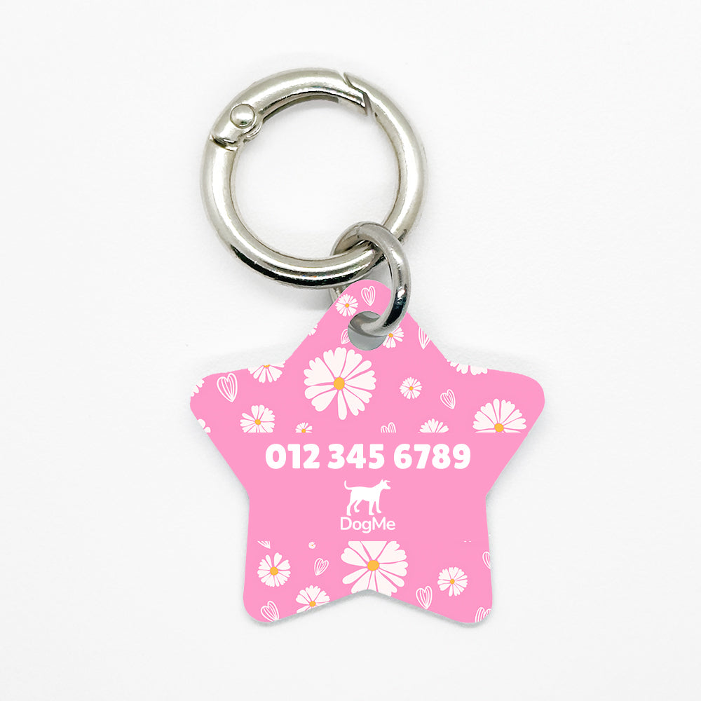 Pink Daisy Pet ID Tag - DogMe