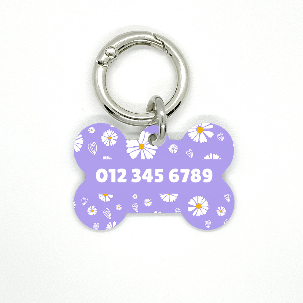 Purple Daisy Pet ID Tag - DogMe