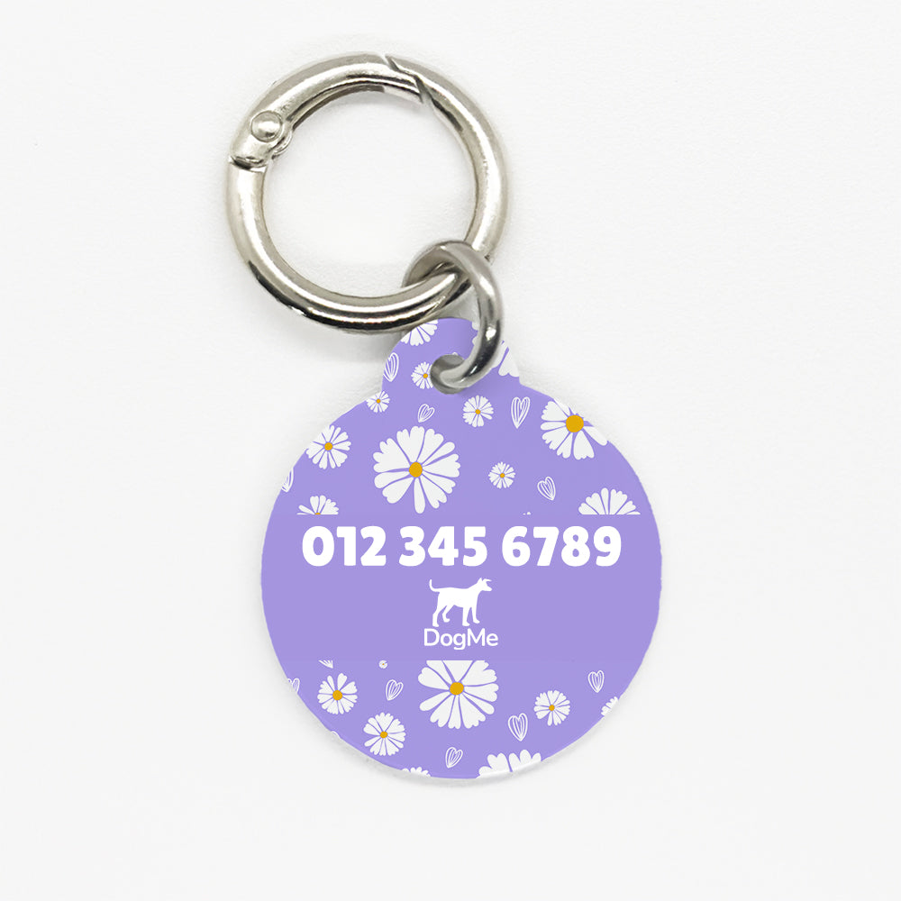 Purple Daisy Pet ID Tag - DogMe