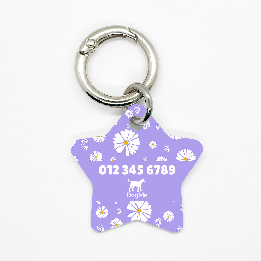 Purple Daisy Pet ID Tag - DogMe