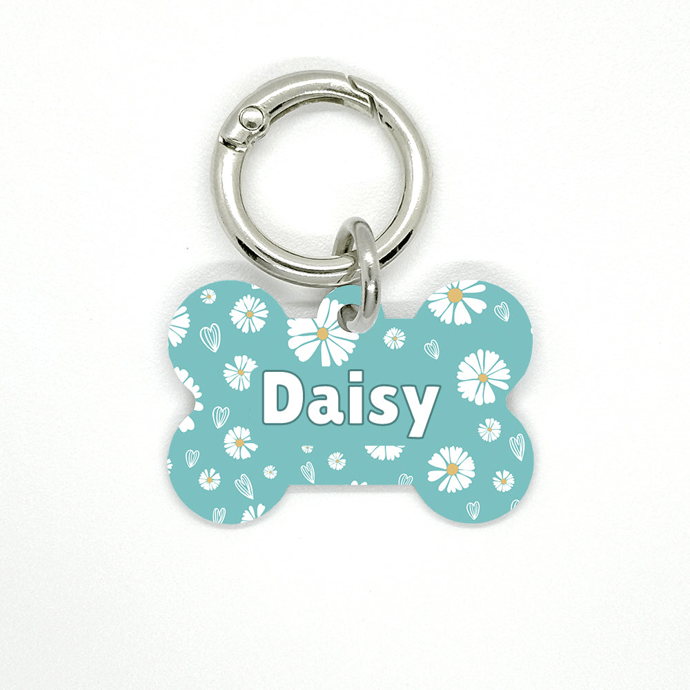 Teal Daisy Pet ID Tag - DogMe