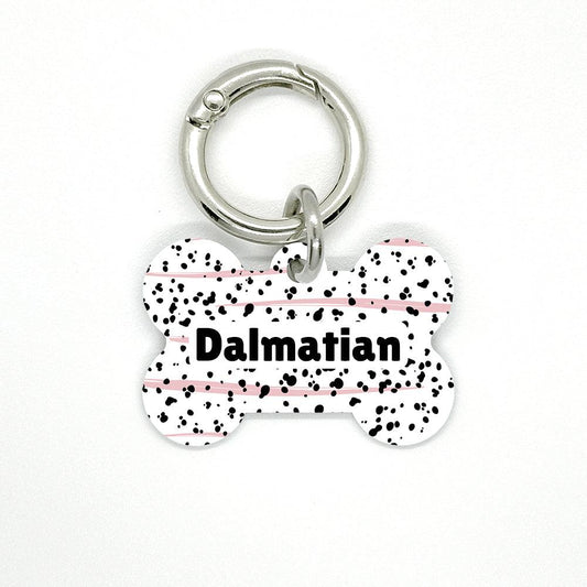 Pink Dalmatian Pet ID Tag - DogMe