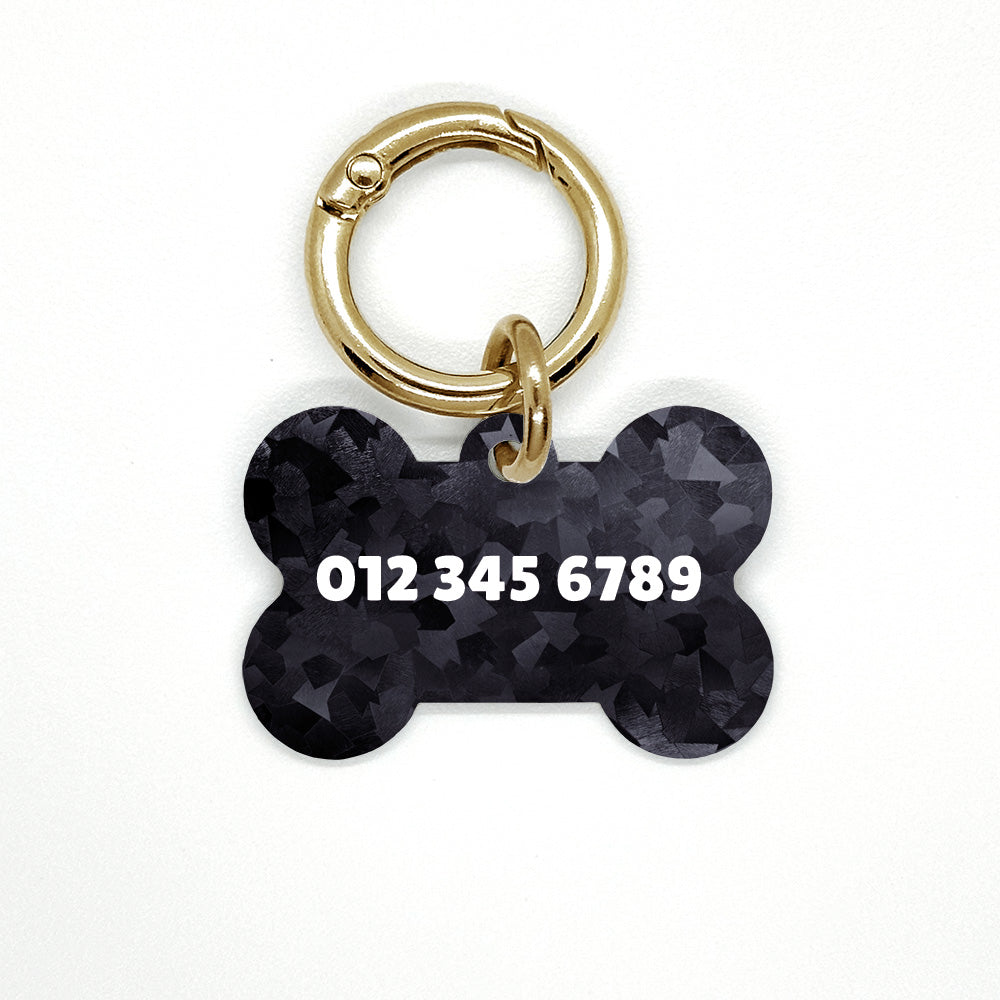Black Disco Pet ID Tag