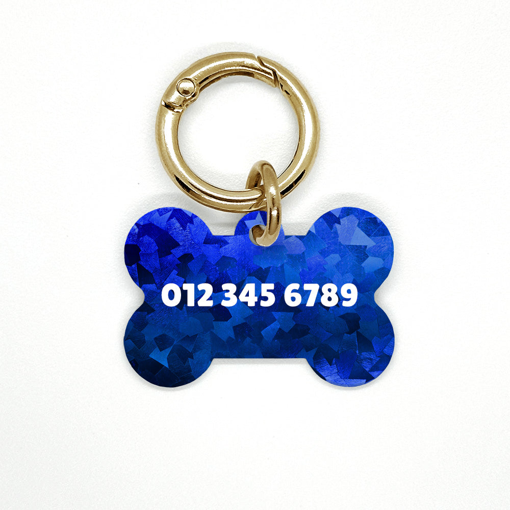 Blue Disco Pet ID Tag