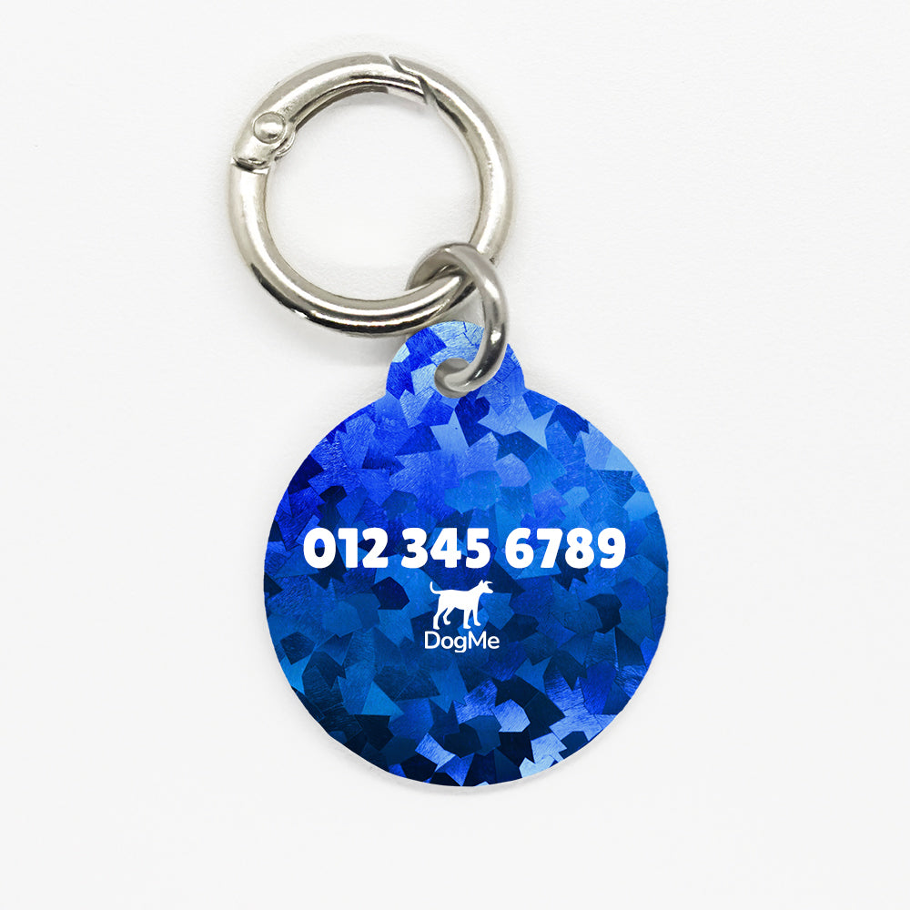 Blue Disco Pet ID Tag - DogMe