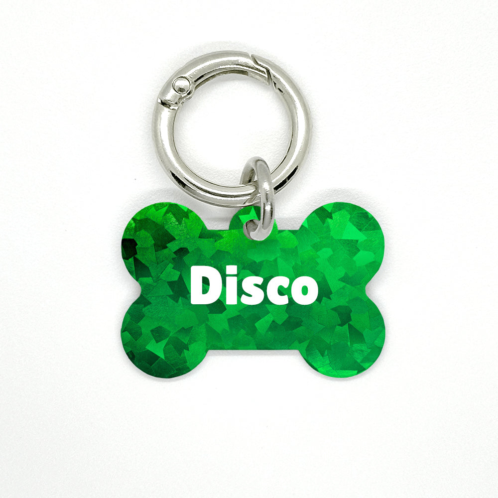 Green Disco Pet ID Tag - DogMe