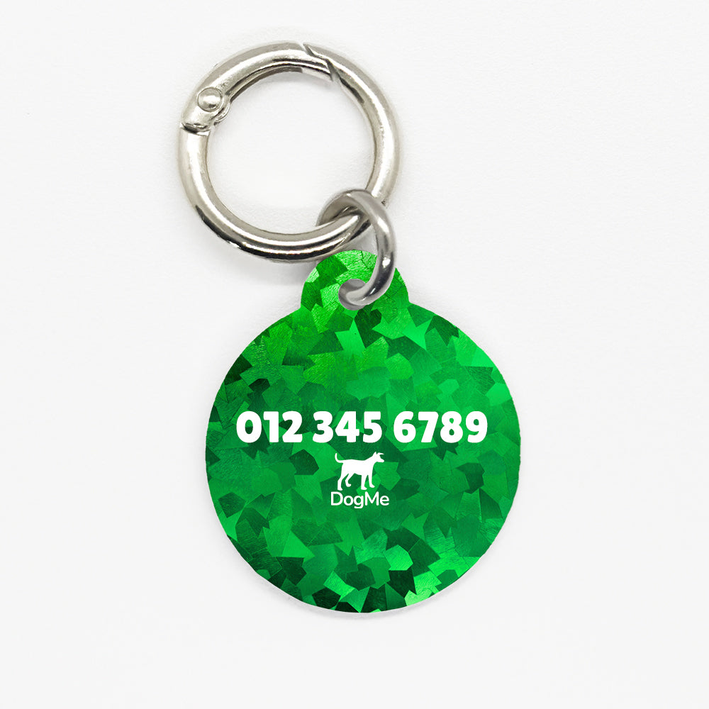 Green Disco Pet ID Tag - DogMe