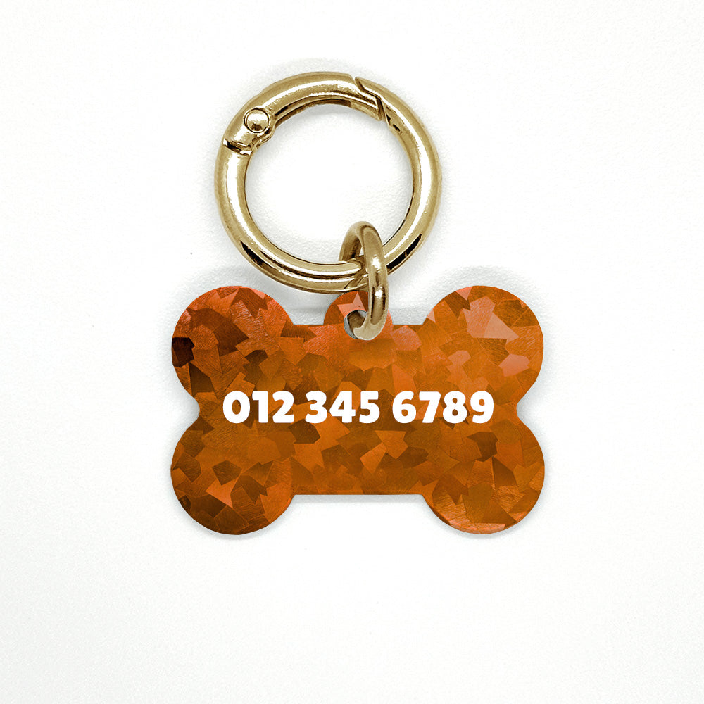 Orange Disco Pet ID Tag