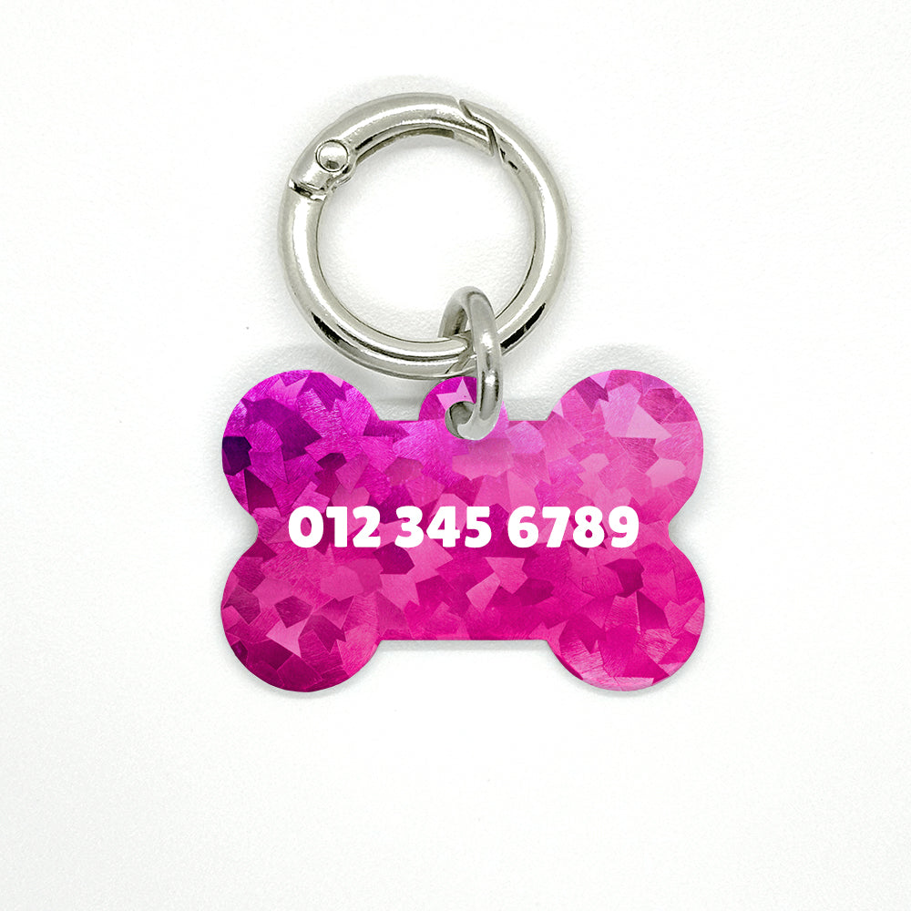 Pink Disco Pet ID Tag - DogMe