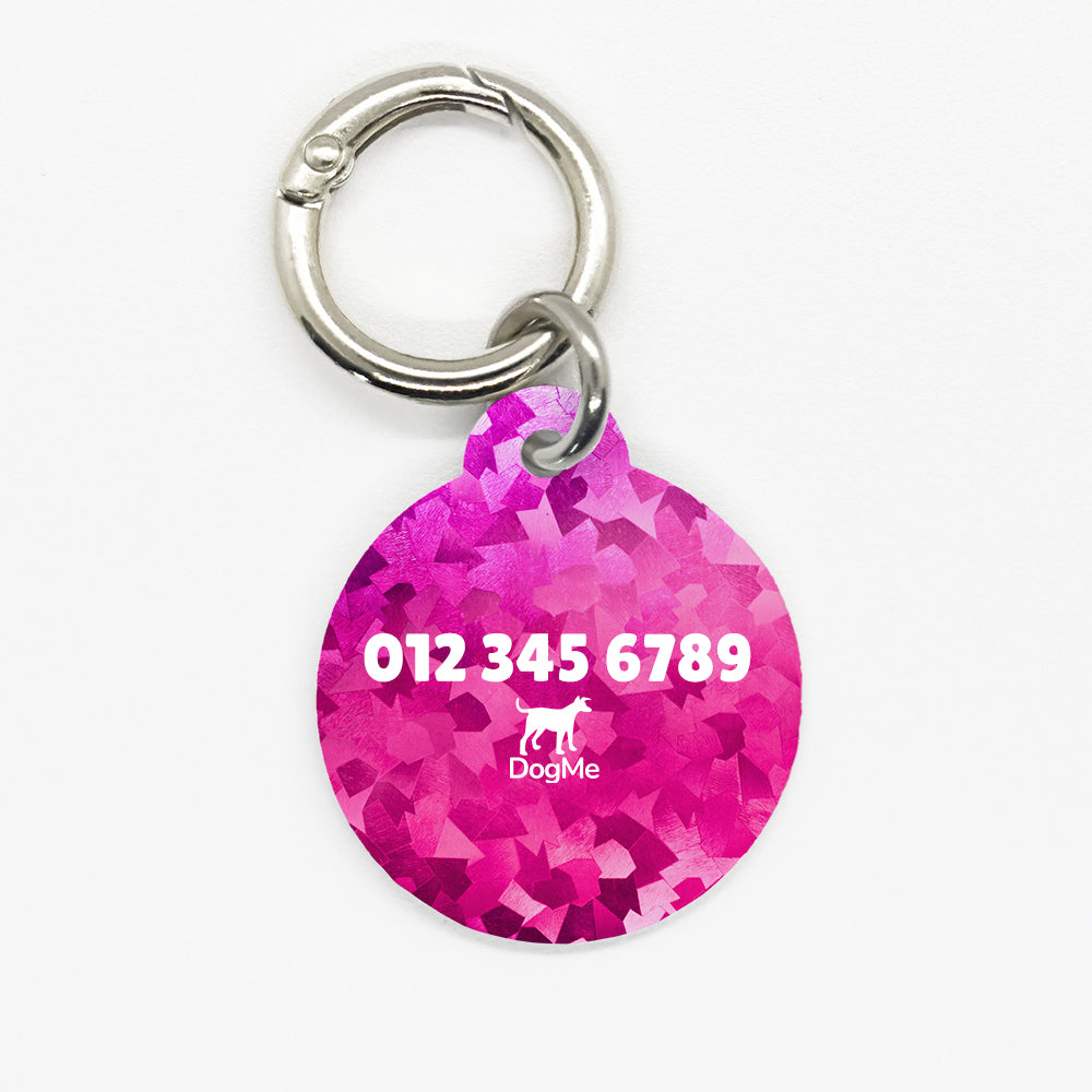 Pink Disco Pet ID Tag - DogMe