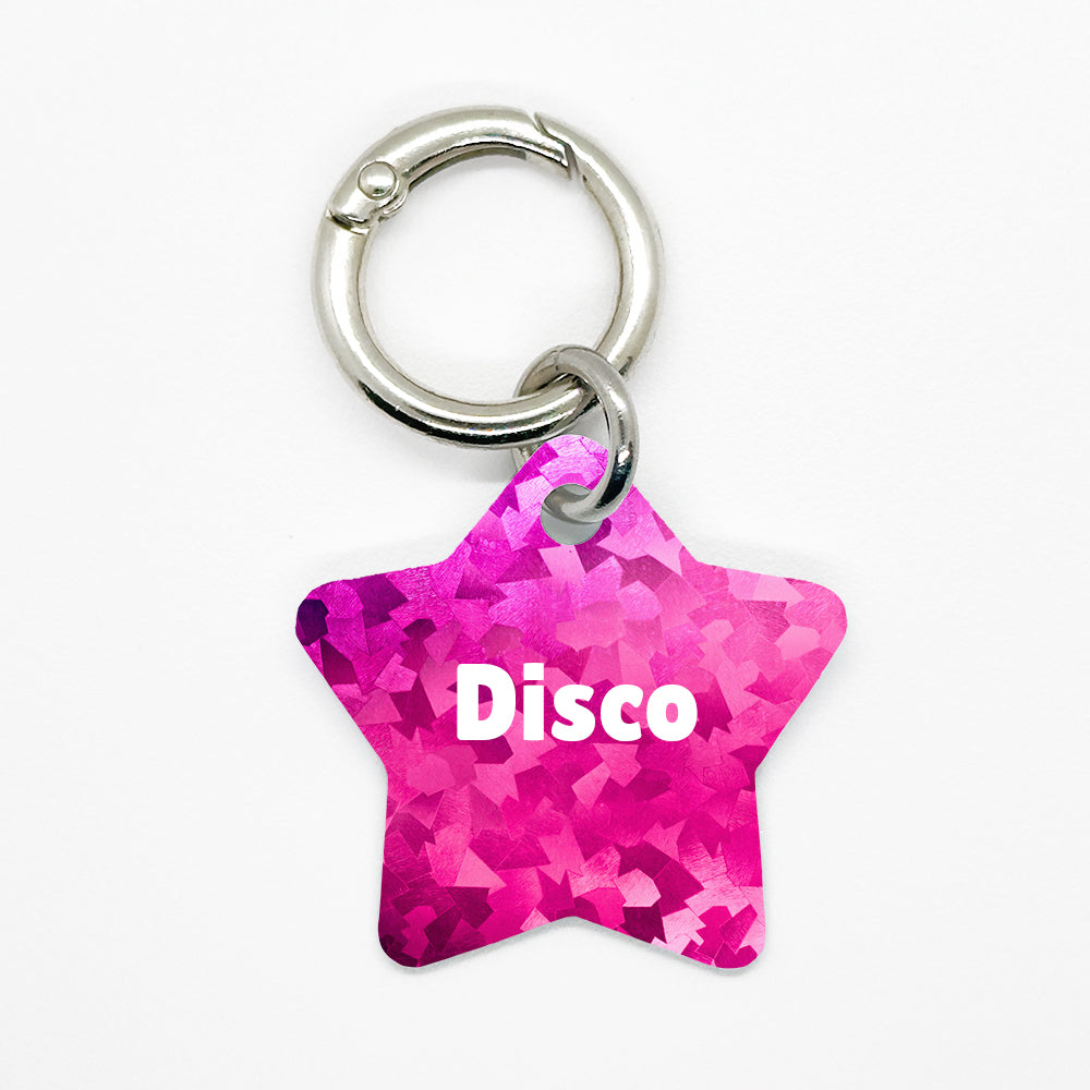 Pink Disco Pet ID Tag - DogMe