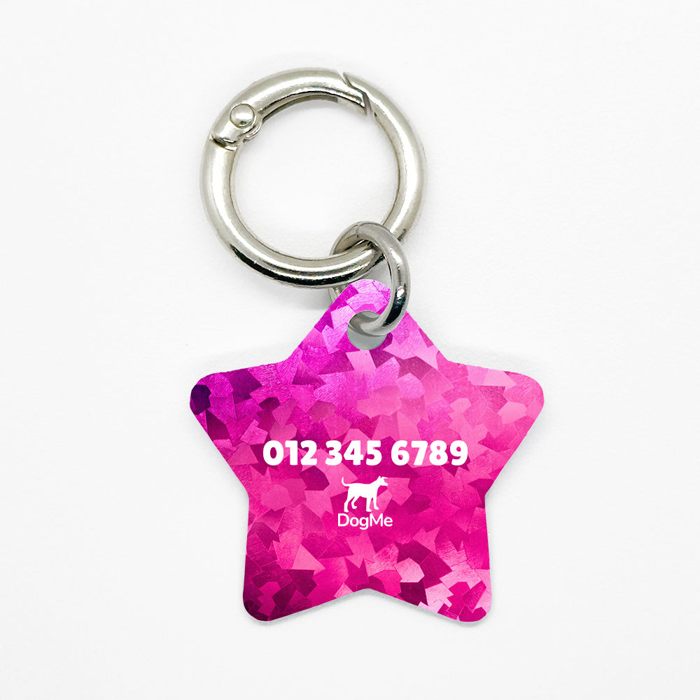 Pink Disco Pet ID Tag - DogMe