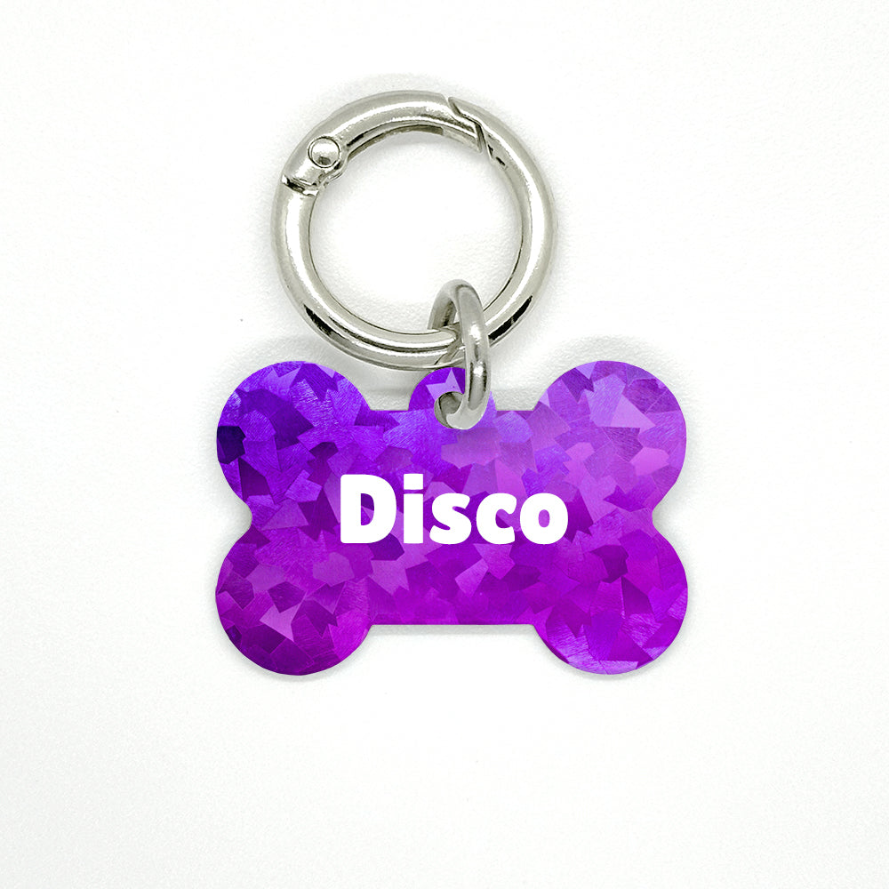 Purple Disco Pet ID Tag - DogMe