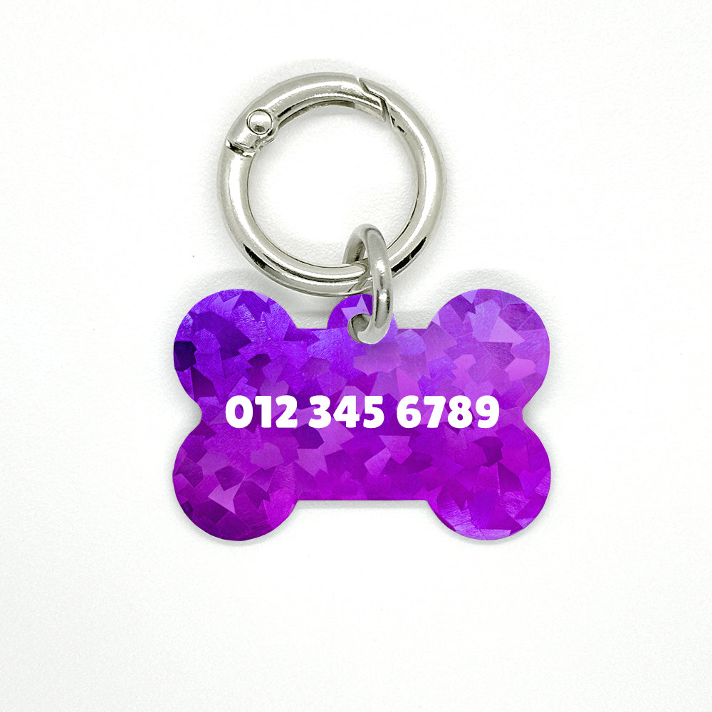 Purple Disco Pet ID Tag - DogMe