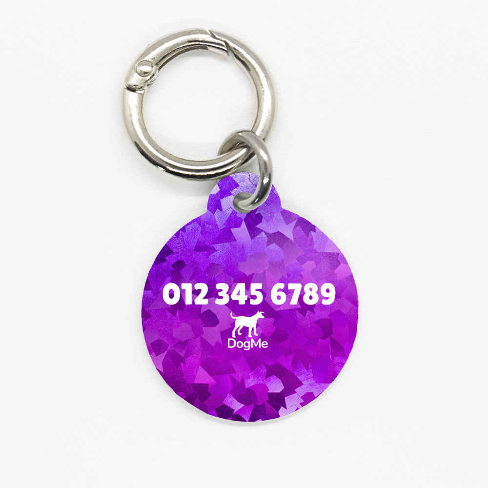 Purple Disco Pet ID Tag - DogMe