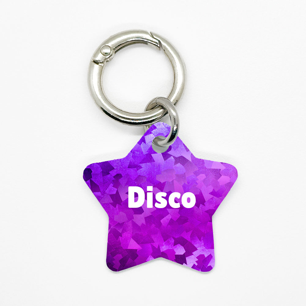Purple Disco Pet ID Tag - DogMe