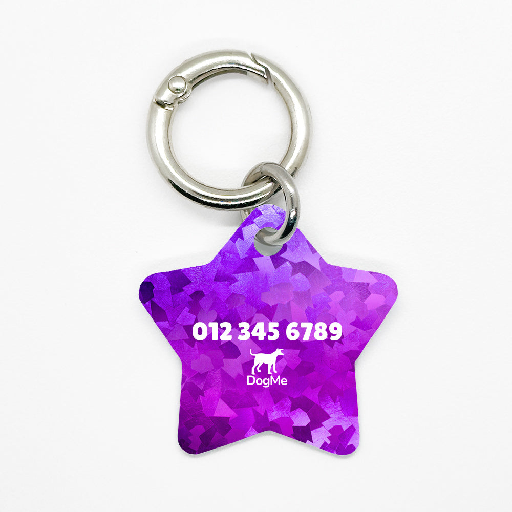 Purple Disco Pet ID Tag - DogMe