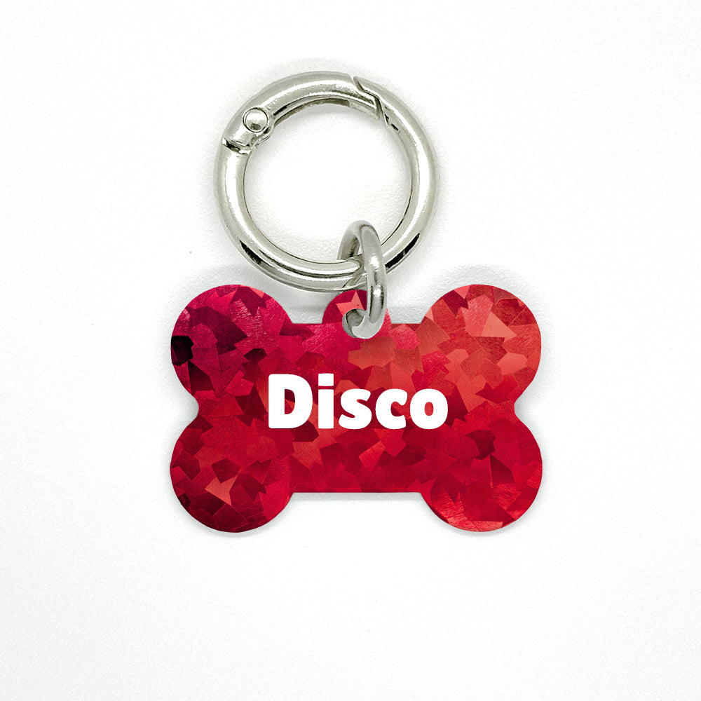 Red Disco Pet ID Tag - DogMe