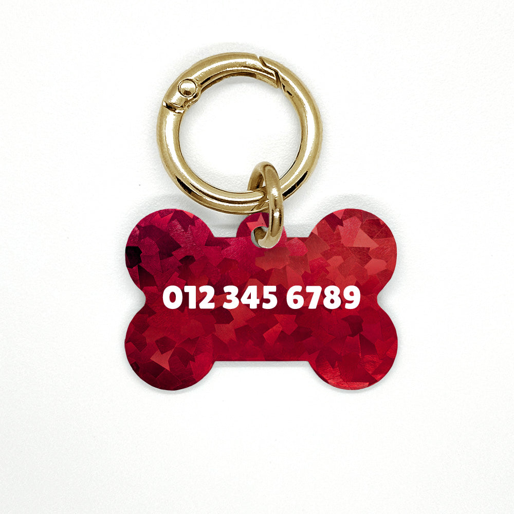 Red Disco Pet ID Tag