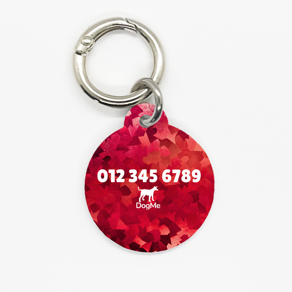 Red Disco Pet ID Tag - DogMe