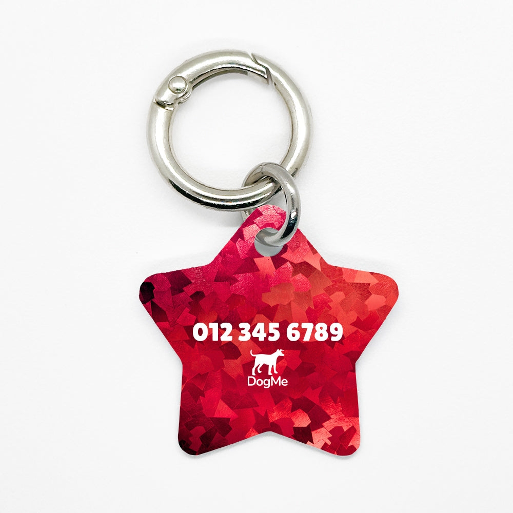 Red Disco Pet ID Tag - DogMe