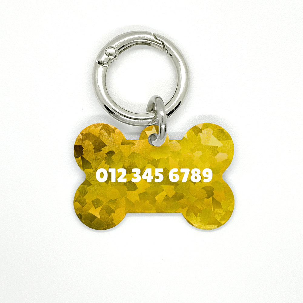 Yellow Disco Pet ID Tag - DogMe