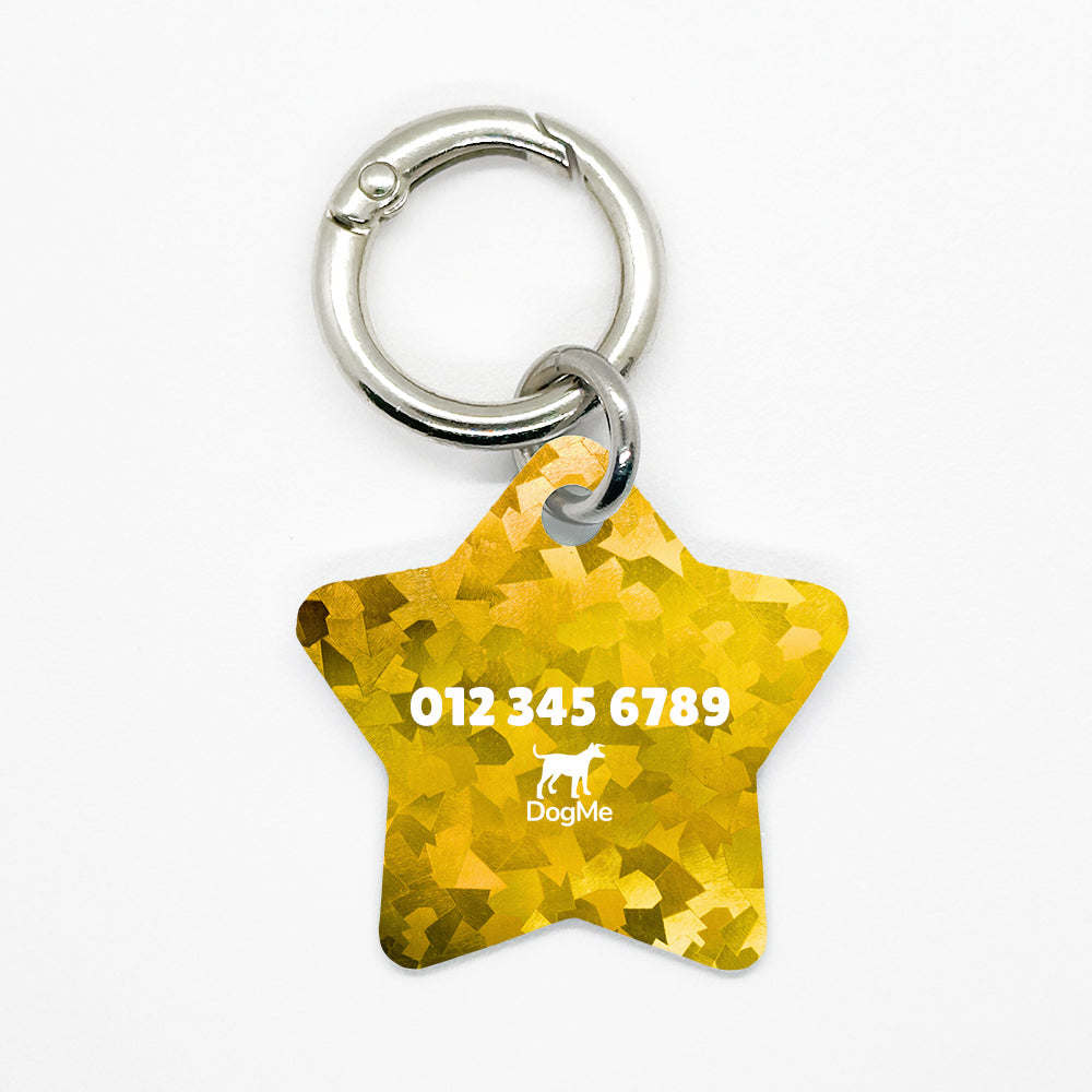 Yellow Disco Pet ID Tag - DogMe