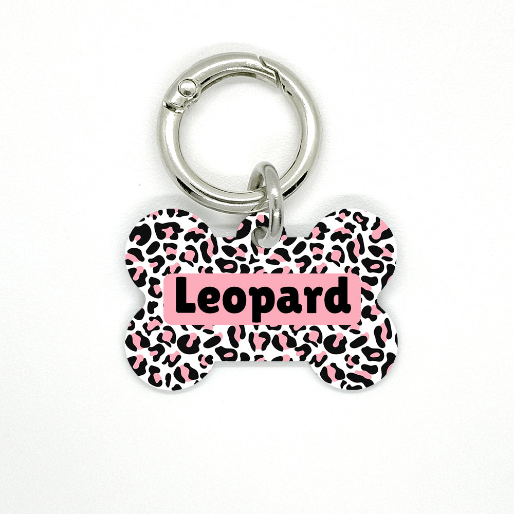 Pink Leopard Pet ID Tag - DogMe