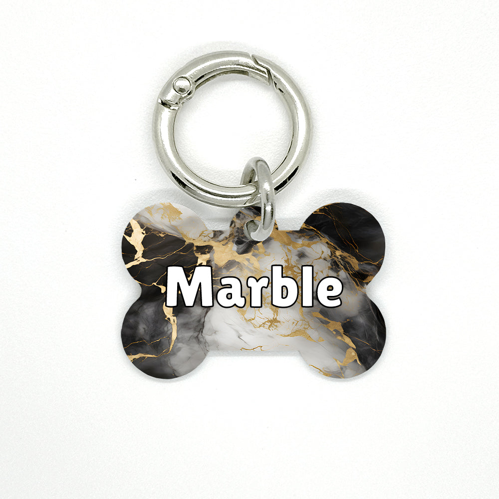 Black Marble Pet ID Tag - DogMe