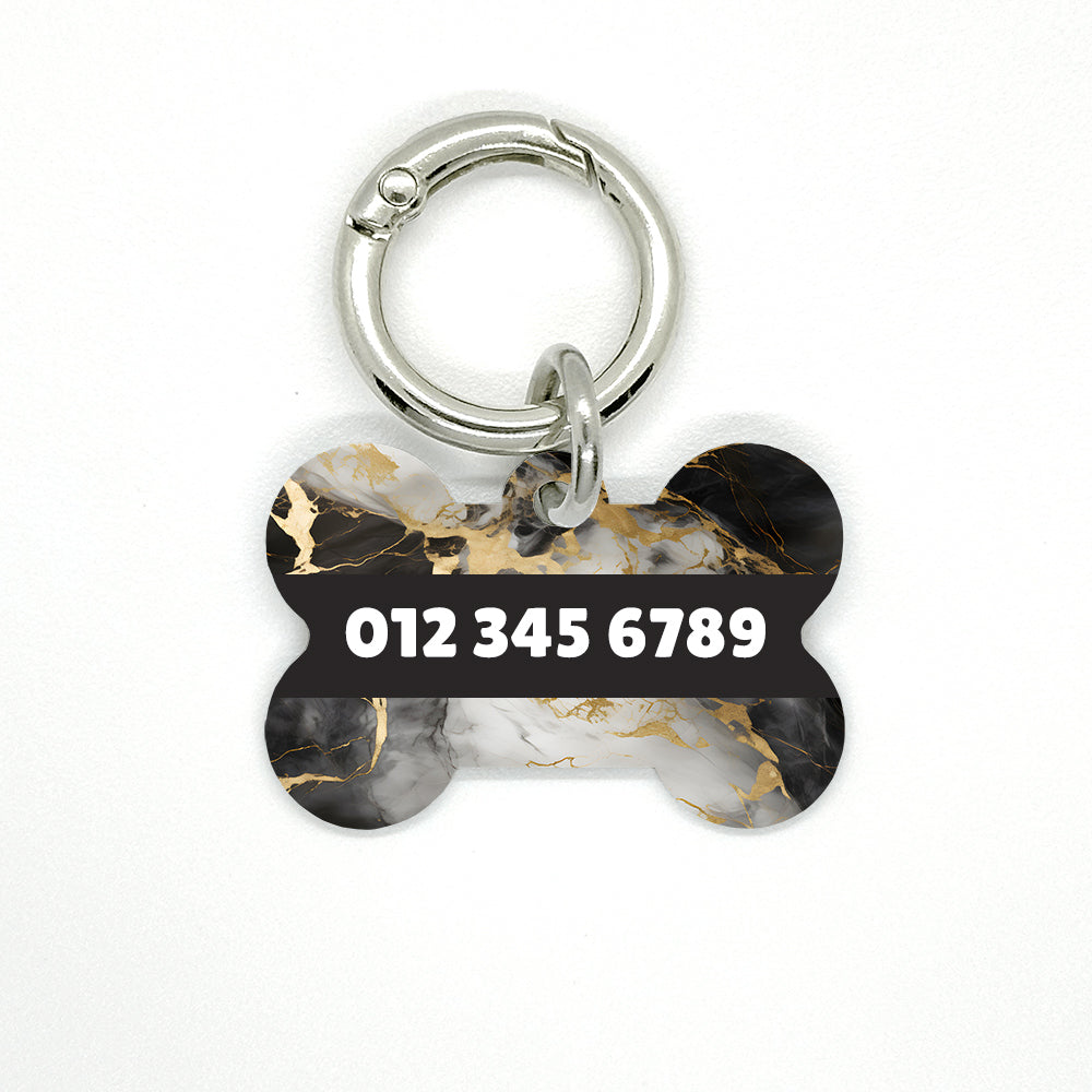 Black Marble Pet ID Tag - DogMe