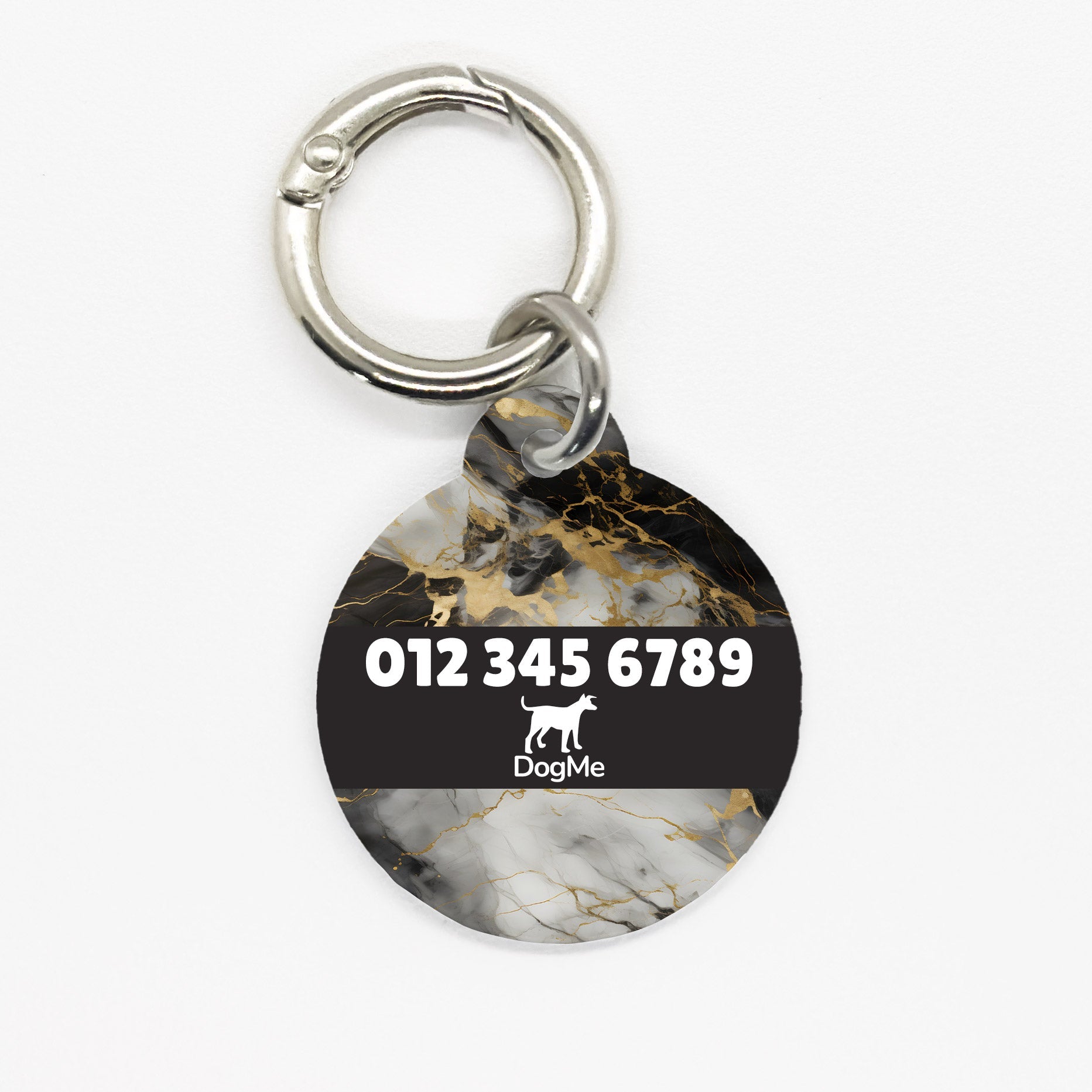 Black Marble Pet ID Tag - DogMe