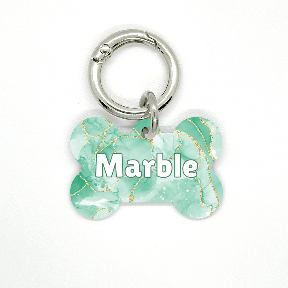Green Marble Pet ID Tag - DogMe