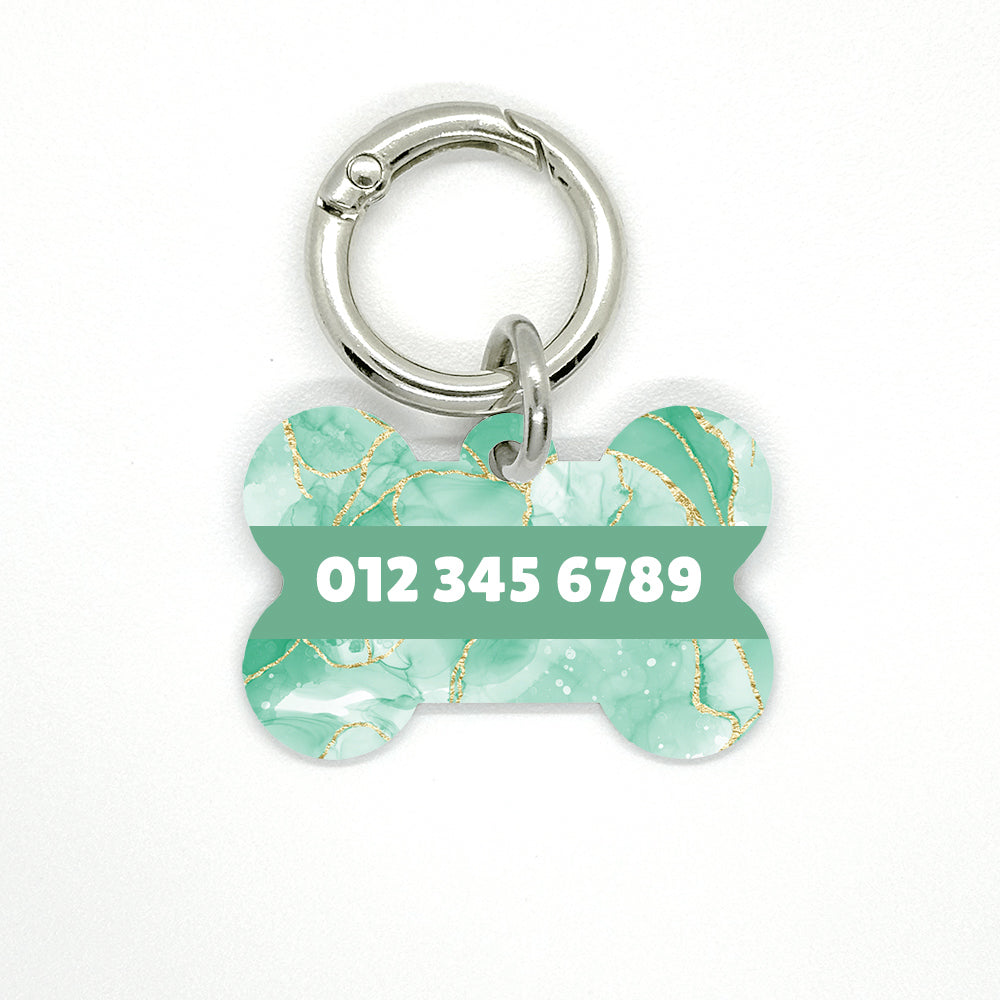 Green Marble Pet ID Tag - DogMe
