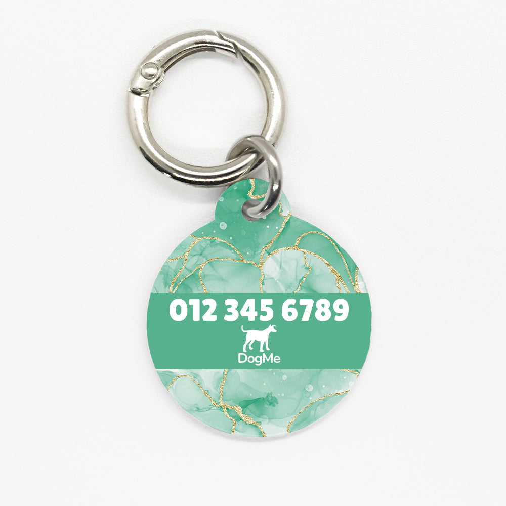 Green Marble Pet ID Tag - DogMe
