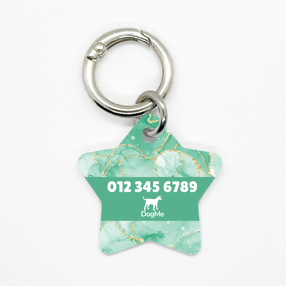 Green Marble Pet ID Tag - DogMe