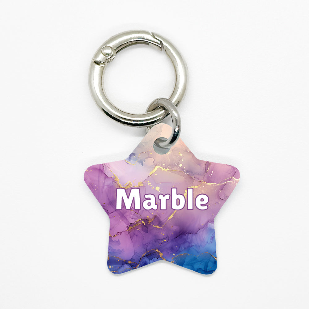 Purple & Blue Marble Pet ID Tag - DogMe