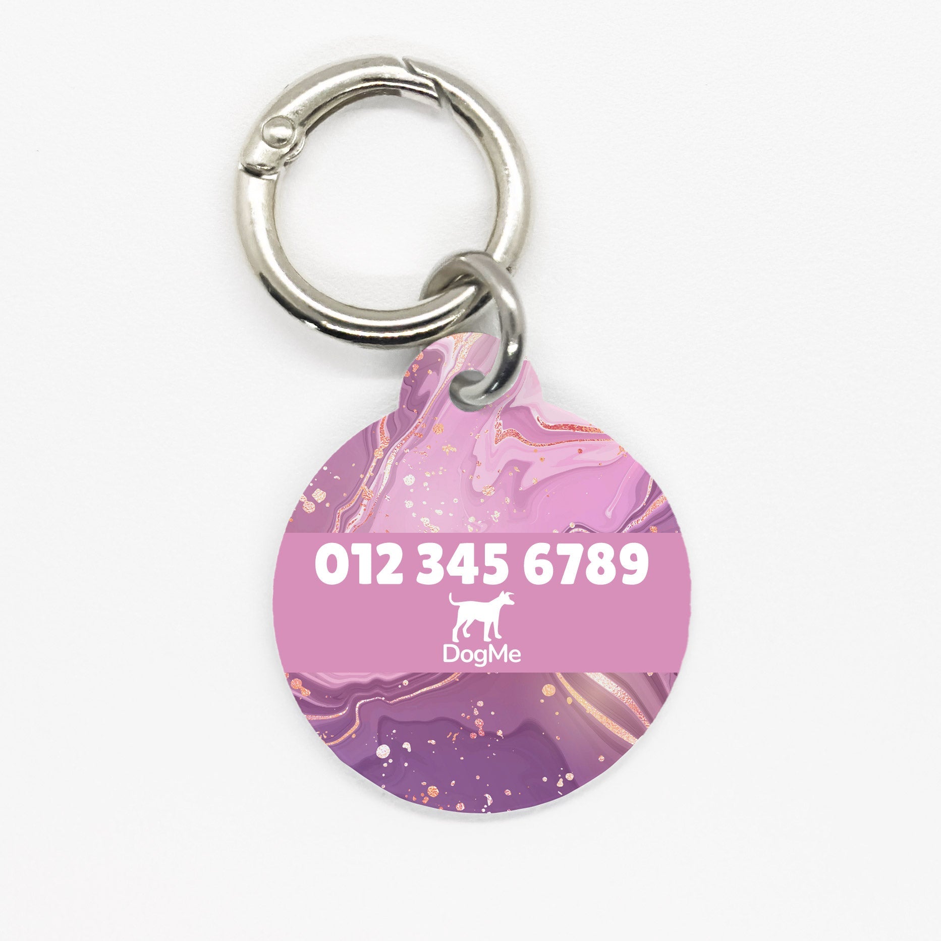 Pink Marble Pet ID Tag - DogMe
