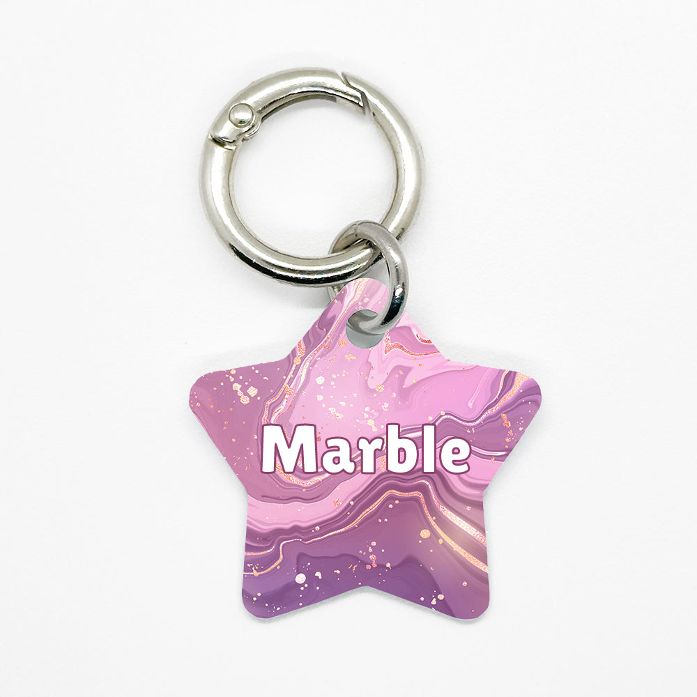 Pink Marble Pet ID Tag - DogMe