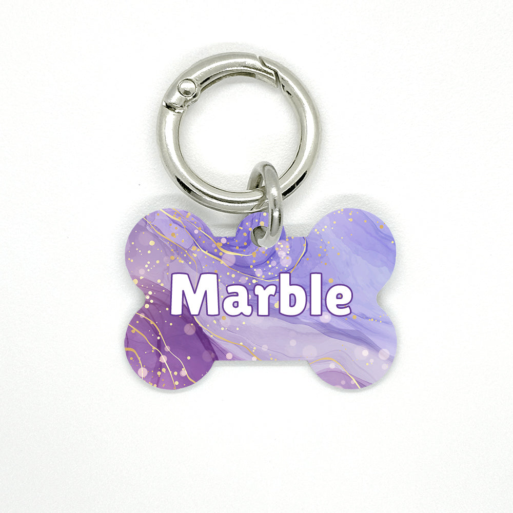 Purple Marble Pet ID Tag - DogMe