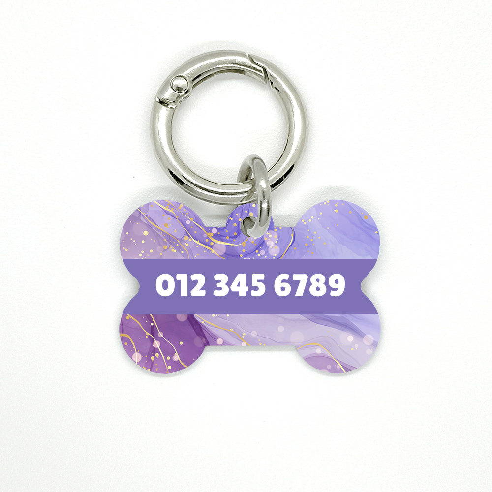 Purple Marble Pet ID Tag - DogMe