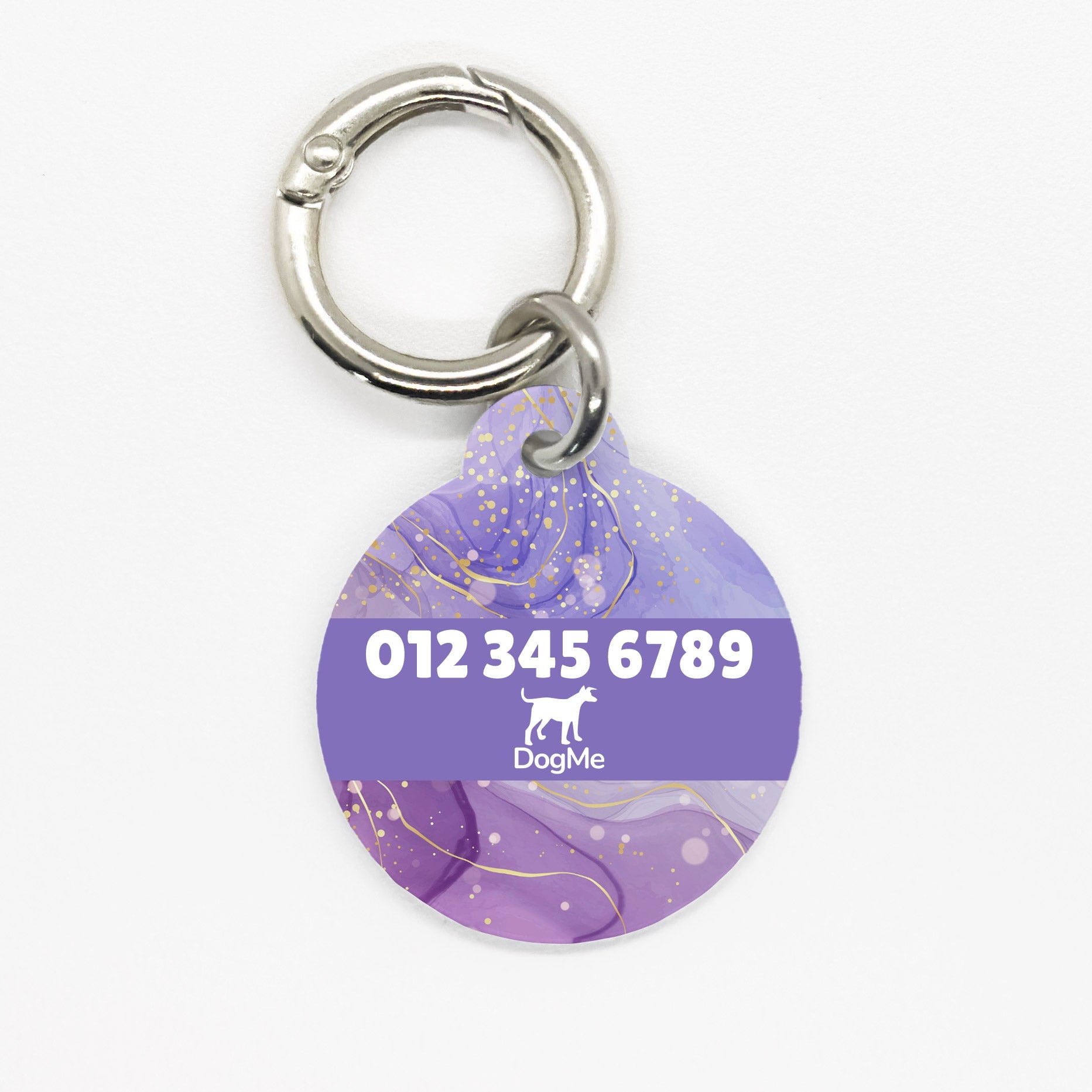 Purple Marble Pet ID Tag - DogMe