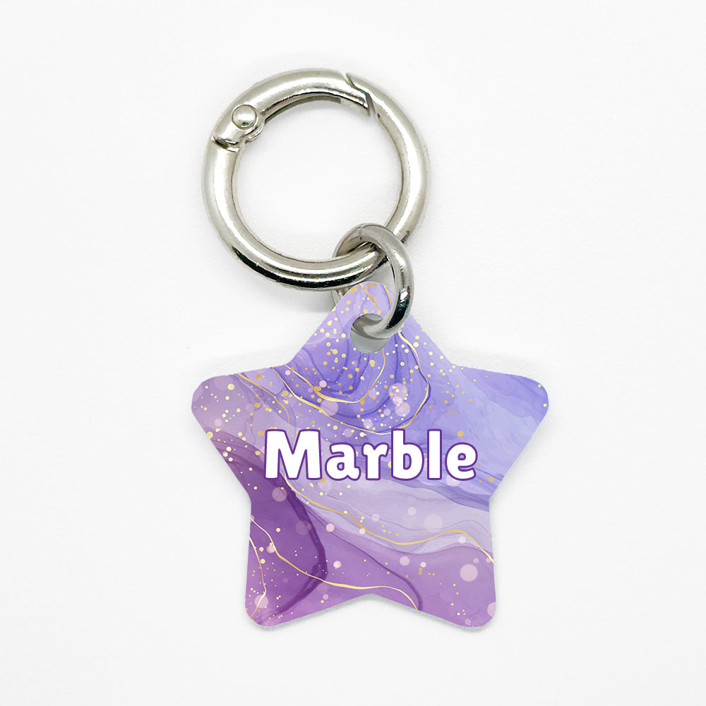 Purple Marble Pet ID Tag - DogMe