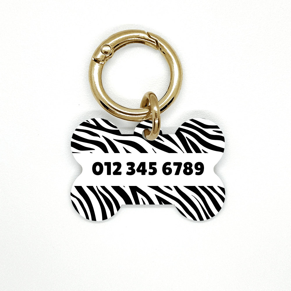 Zebra Pet ID Tag