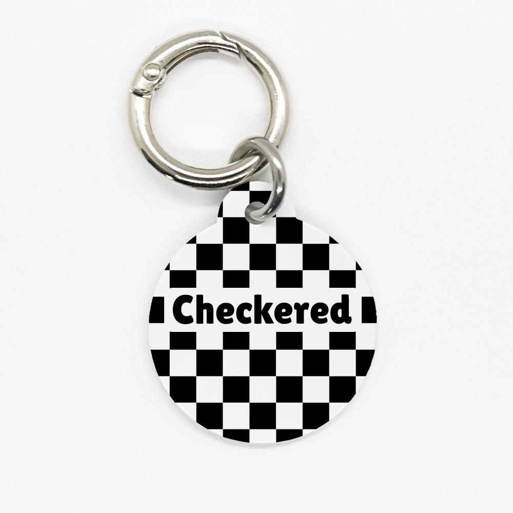 Black Checkered Pet ID Tag - DogMe