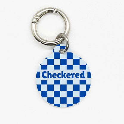 Blue Checkered Pet ID Tag - DogMe