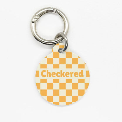 Yellow Checkered Pet ID Tag - DogMe